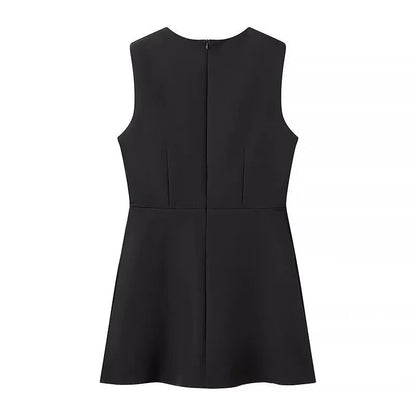 Dam Jumpsuit med Avtagbar Volang – Andningsbart Tyg, Kroppsnära Passform för Eleganta Tillfällen 4