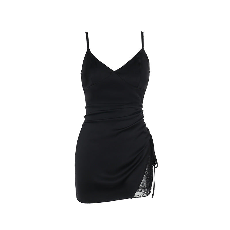 Kvinnors Bodycon Klänning med Spets Detaljer i Elastiskt Tyg – Elegant Silhuett för Speciella Tillfällen 6