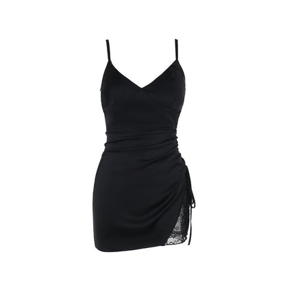 Kvinnors Bodycon Klänning med Spets Detaljer i Elastiskt Tyg – Elegant Silhuett för Speciella Tillfällen 6