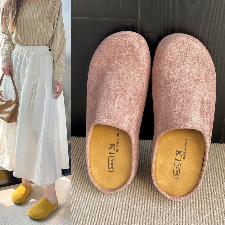 Dam Tofflor Mjuk Velor Ergonomisk Design 3