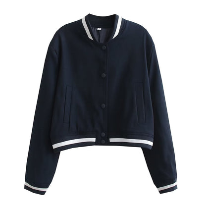 Variant image for Kort Jacka Dam Sportig Stil Ribbad Polyester-1