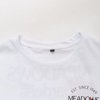 Dam T-Shirt med Blommigt Tryck, 100% Bomull, Avslappnad Passform, Perfekt för Vår- och Sommaroutfits 3