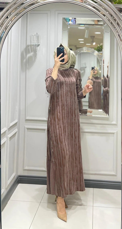 Variant image for Dam Långärmad Klänning A-Linje Mönstrad Polyester-5