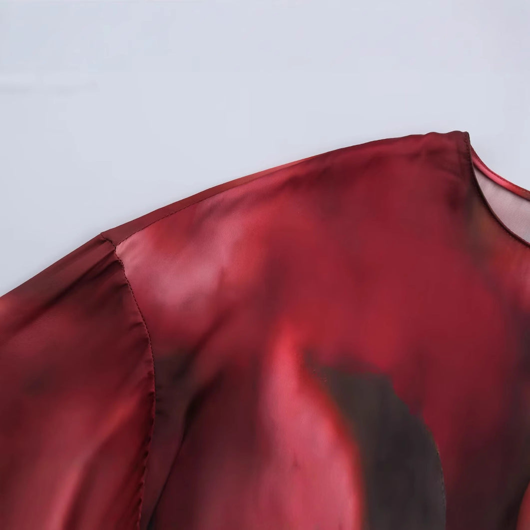 Dam Tröja Långärmad Mönstrad 100% Bomull-4