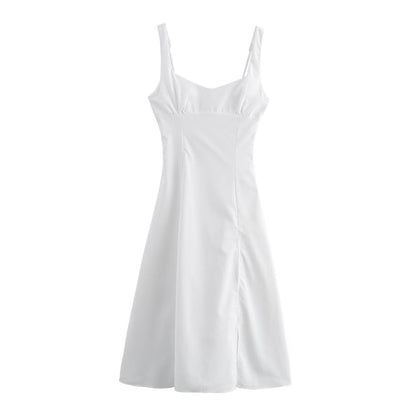Damklänning V-ringad Lång Polyester med Patchwork för Sommarfester-1