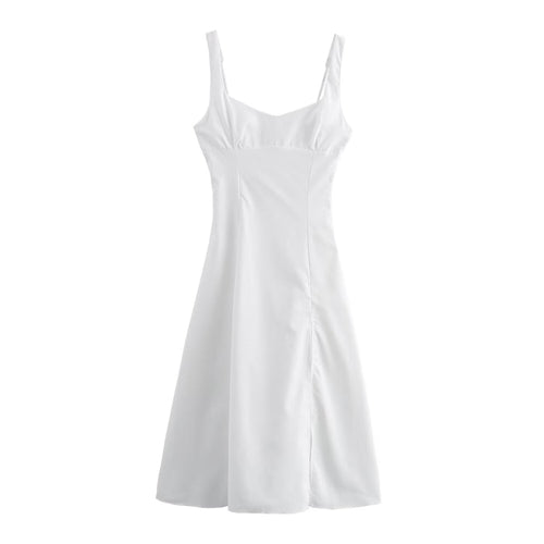 Damklänning V-ringad Lång Polyester med Patchwork för Sommarfester-1
