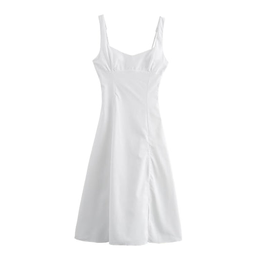 Damklänning V-ringad Lång Polyester med Patchwork för Sommarfester-1