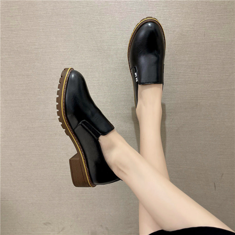 Kvinnors Ankelstövlar Slip-On Läder med Vadderad Innersula 5