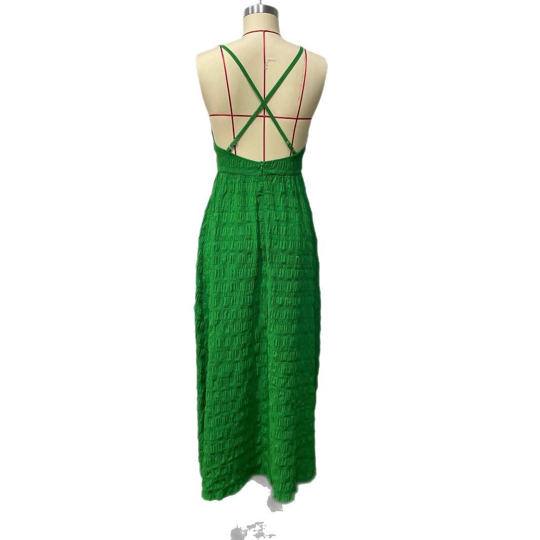 Maxi Klänning Dam Enfärgad Polyester Lång Ärmar Elegant Stil-6