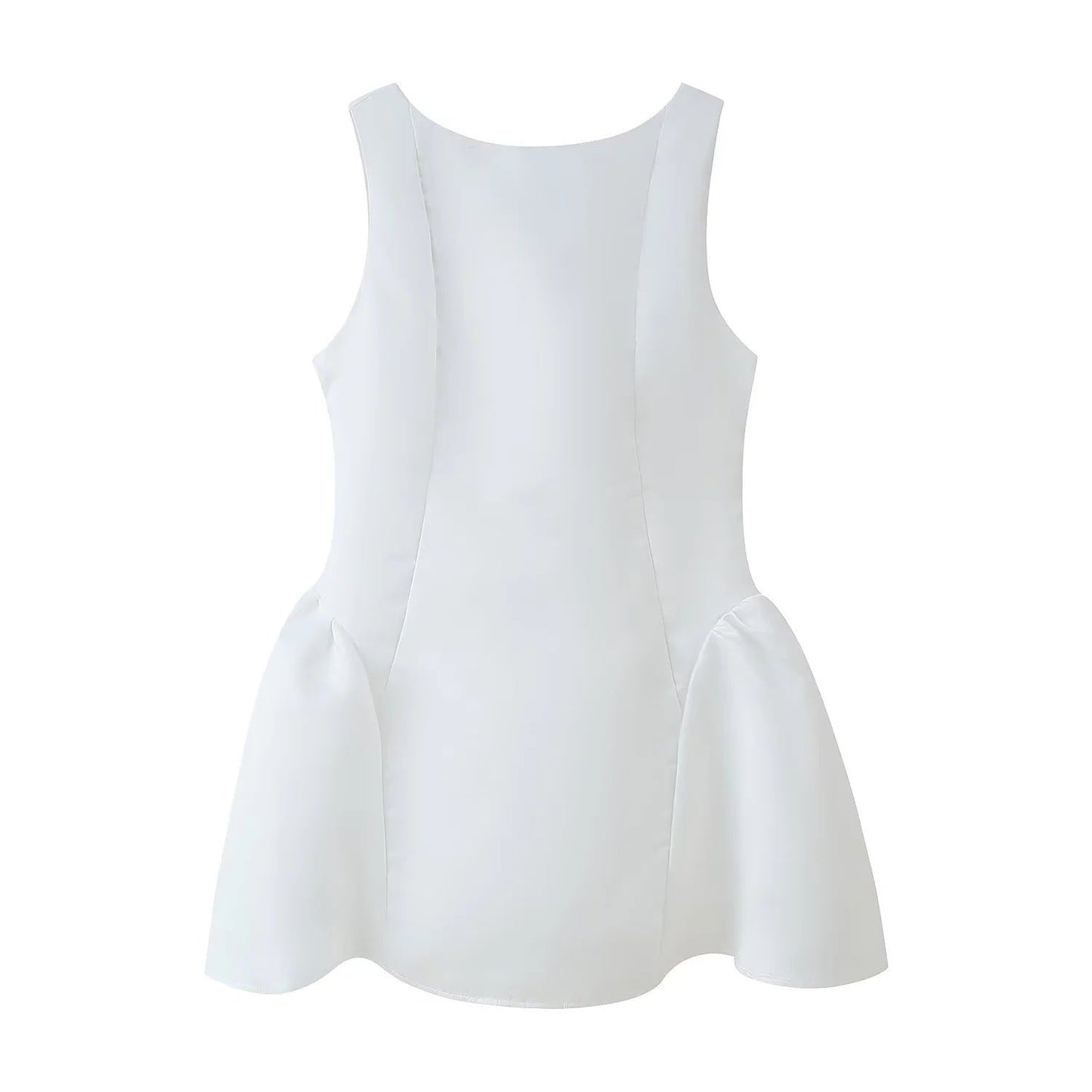 Kvinnors Wrap Klänning Med Voluminösa Ruffles Flödande Tyg-1