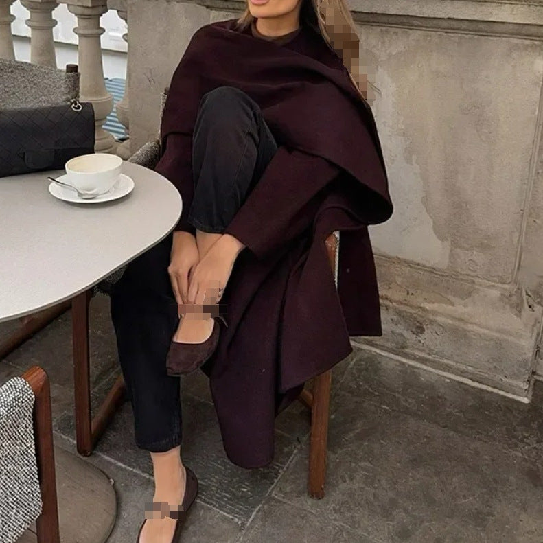 Moderne Damenkappa aus Weichem Stoff mit Breiter Kragen und Gürteldesign – Elegante Schnittführung für Alltag und Formalanlässe 3