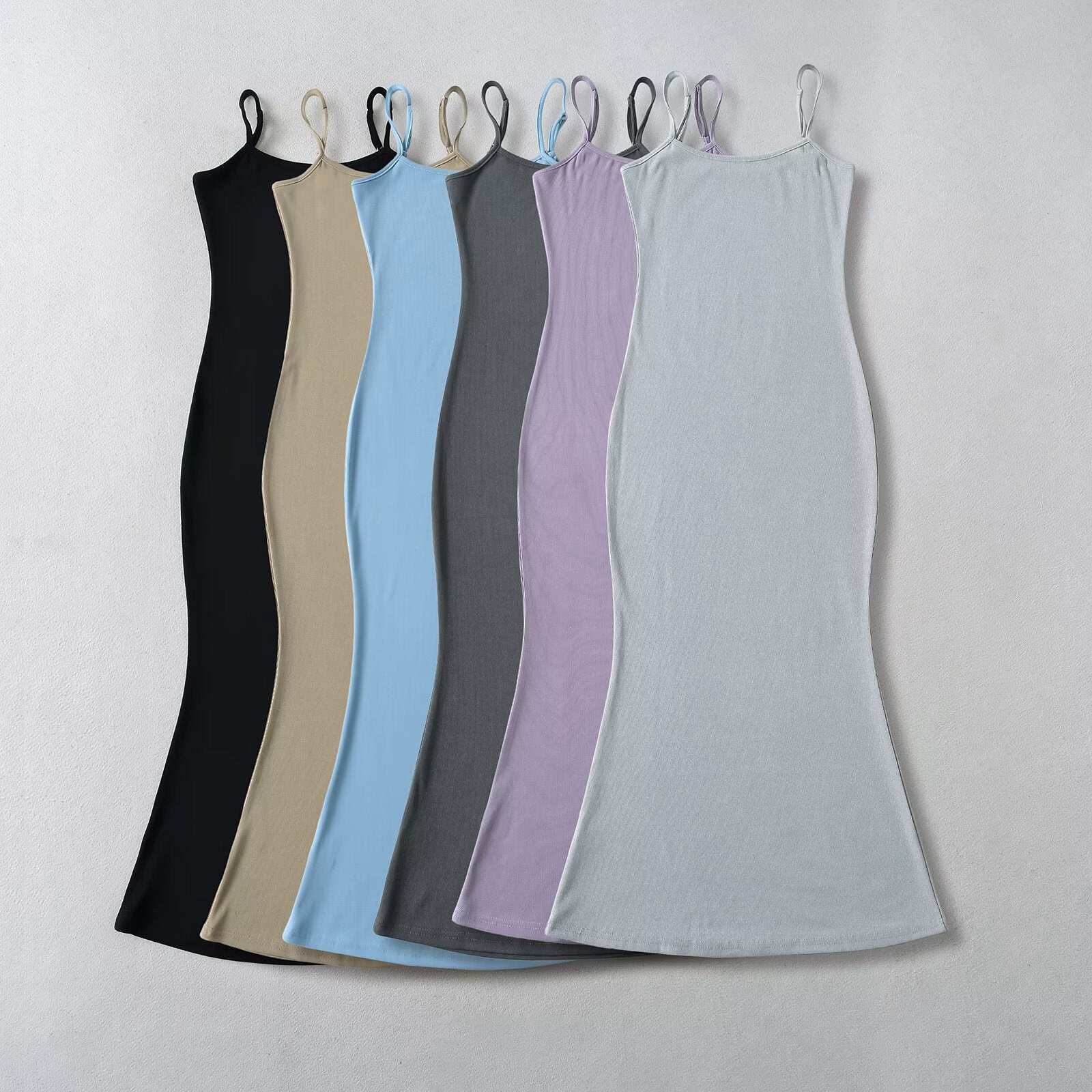 Dam Klänning A-Linje Justerbara Bärare Bomullsblandning 2