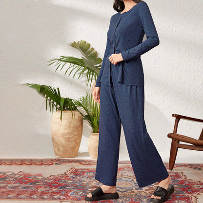 Kvinnors Långa Byxor Minimalistisk Högkvalitativt Tyg-5