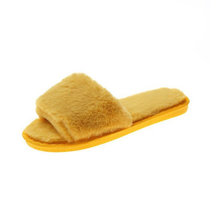 Dam Tofflor i Syntetisk Päls med Bekväm Sula – Mjuk och Stilren Design för Inomhus och Utomhus 14