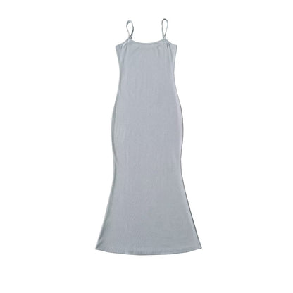 Dam Klänning A-Linje Justerbara Bärare Bomullsblandning 1