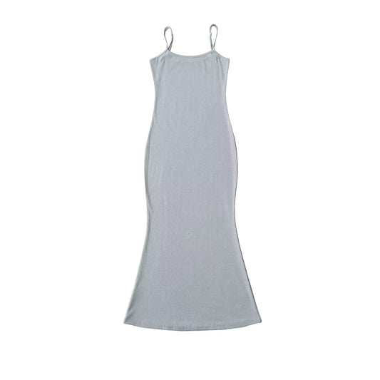 Dam Klänning A-Linje Justerbara Bärare Bomullsblandning 1