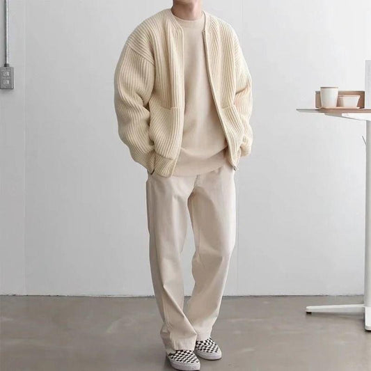 Lång Kofta Dam Elegant Akryl Cardigan-1
