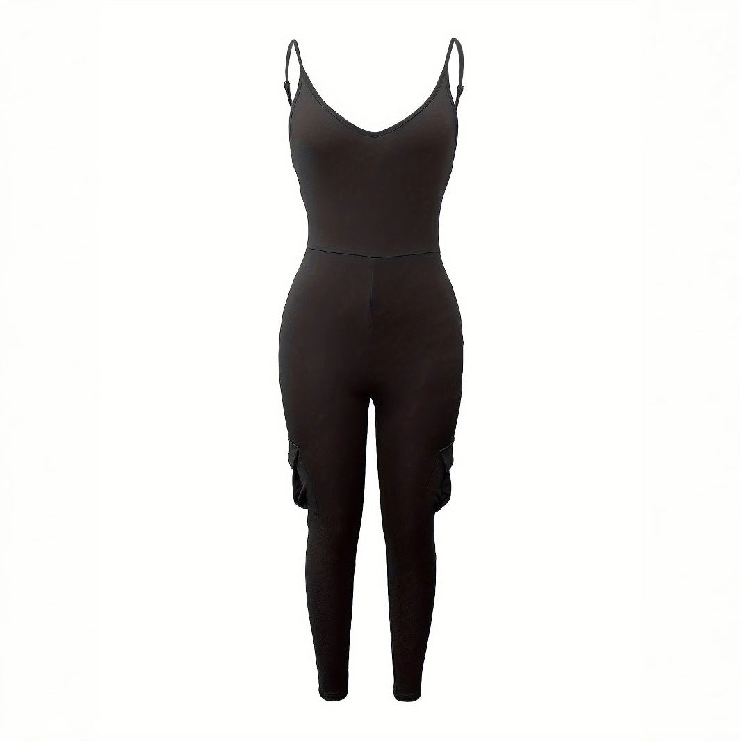 Kvinnors Sport Jumpsuit Justerbara Remmar Andningsbart Material 4