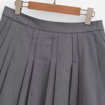Kvinnors Vikkjol Elegant Snitt Högkvalitativt Tyg med Fickor-3
