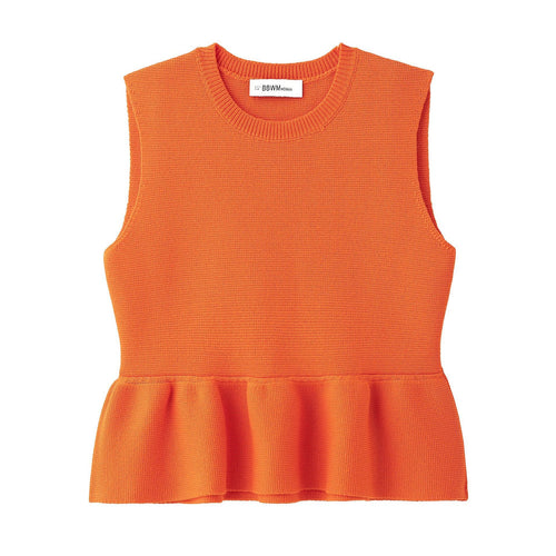 Ärmloser Damen Festtop aus Strukturmaterial mit Ruffle-Hem – Bequem und Vielseitig für Verschiedene Anlässe 1