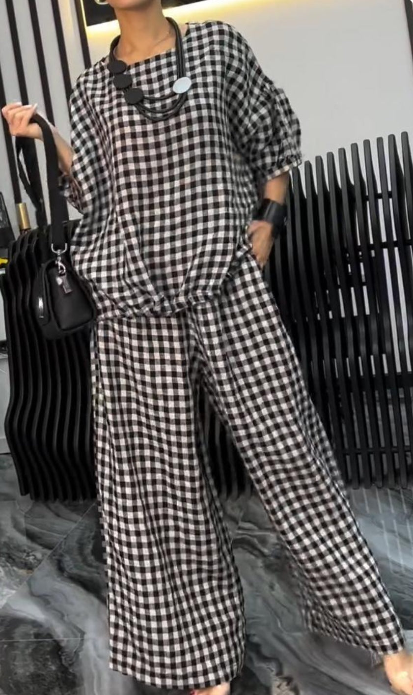 Dam Casual Blus Hahnenstreuft Mönster Polyester Halvlånga Ärmar 3