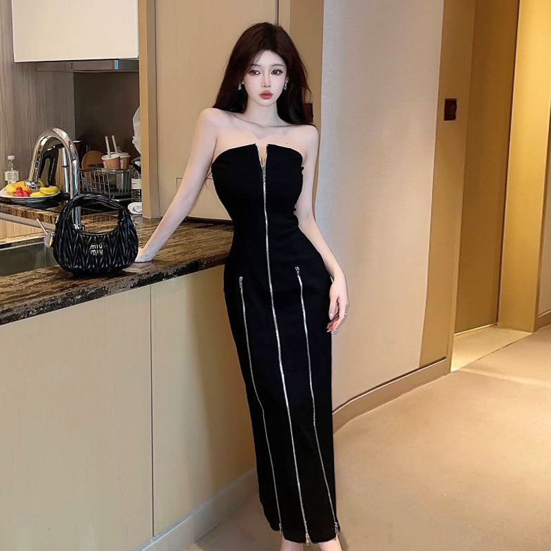 Dam Klänning Off-Shoulder Lång Kjol Polyester Elegant Stylat-2