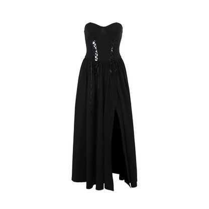 Kvinnors Aftonklänning Lång Flödande Kjol med Korsett Topp 6