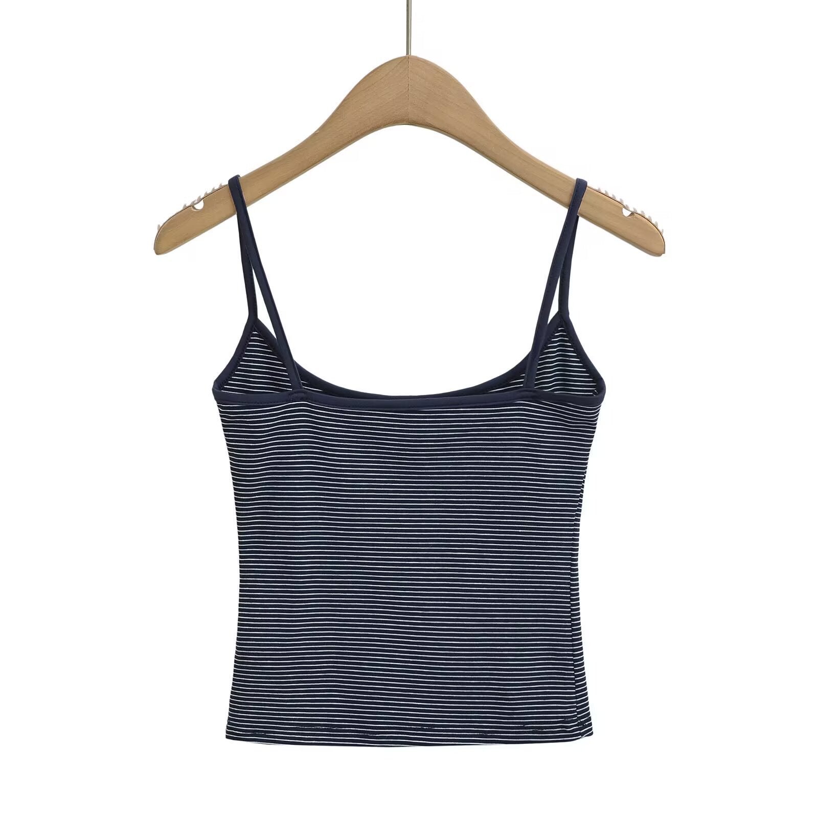 Damens Topp Spaghettiband Ränder Andningsbart Tyg 2