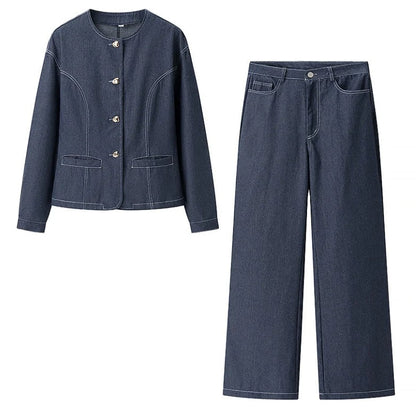 Kvinnors Denimjacka i Högkvalitativ Denim med Modern Design och Skräddarsydd Silhuett – Mångsidig och Elegant 2
