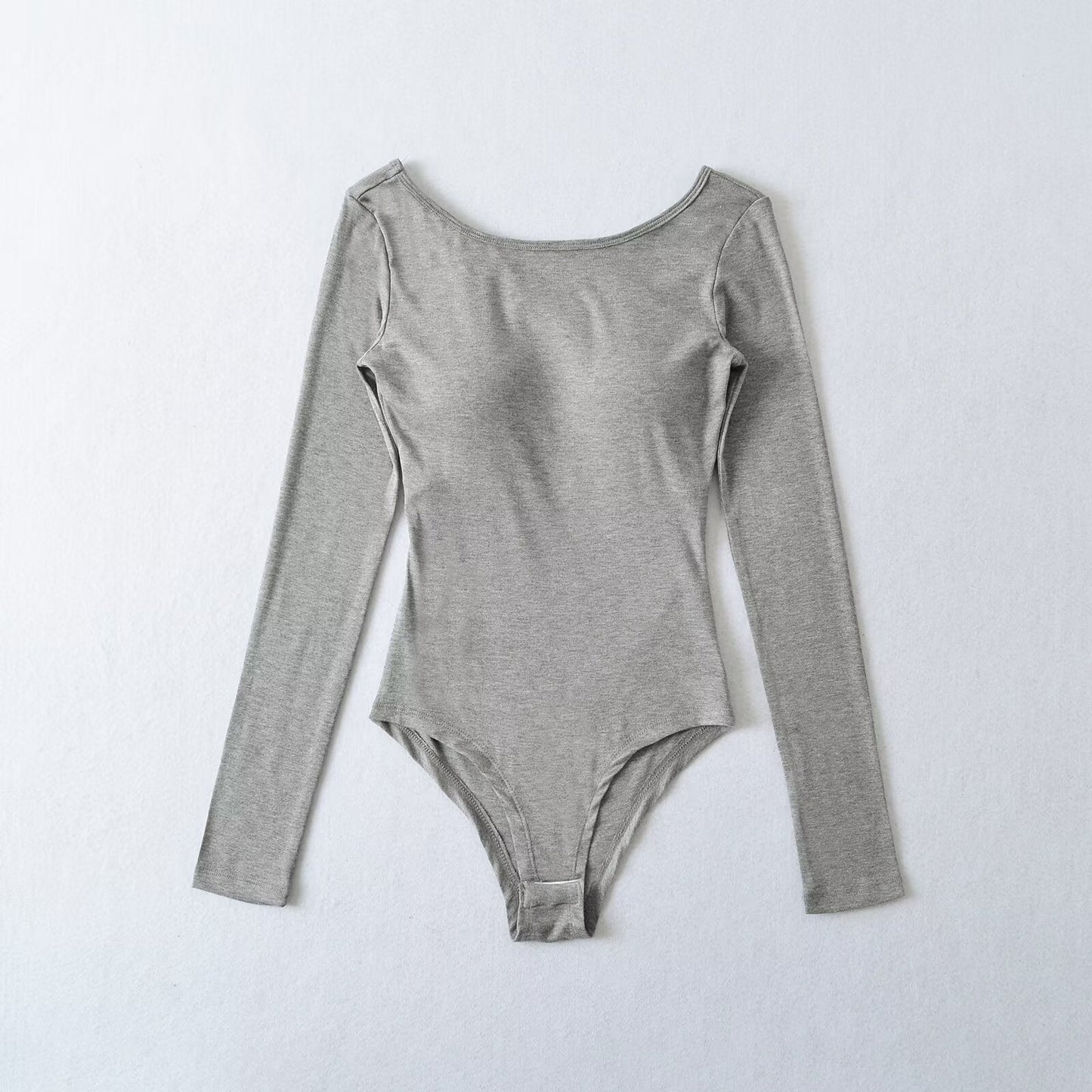 Långärmad Bodysuit för Kvinnor i Andningsbart Tyg – Elegant Design med Rund Halsringning, Smickrande Passform 7