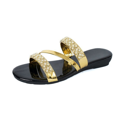 Glittrande Strass Sandaler Dam med Justerbara Remmar och Icke-Slip Fotbädd – Elegant och Bekväm Design 1