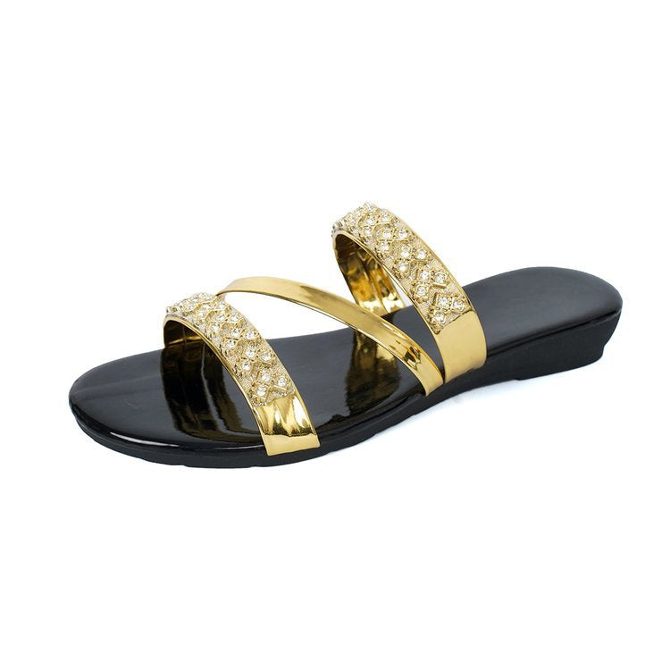 Glittrande Strass Sandaler Dam med Justerbara Remmar och Icke-Slip Fotbädd – Elegant och Bekväm Design 7