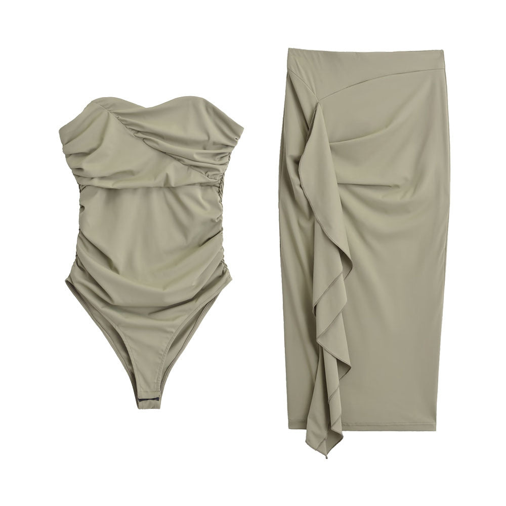 Variant image for Dam Jumpsuit Stropplös Oregelbunden Kjol Polyester-1