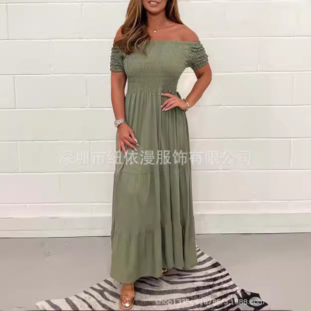 Variant image for Kvinnors Kortärmad Klänning Elegant Polyester-19