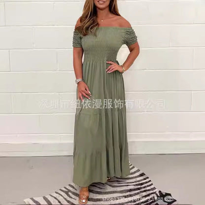 Variant image for Kvinnors Kortärmad Klänning Elegant Polyester-19