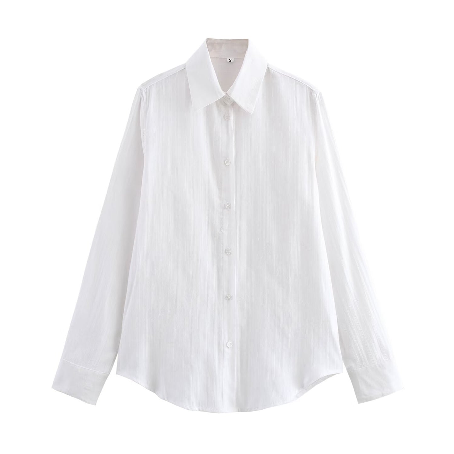 Herrskjorta Polokrage Avslappnad Polyester Patchwork-1