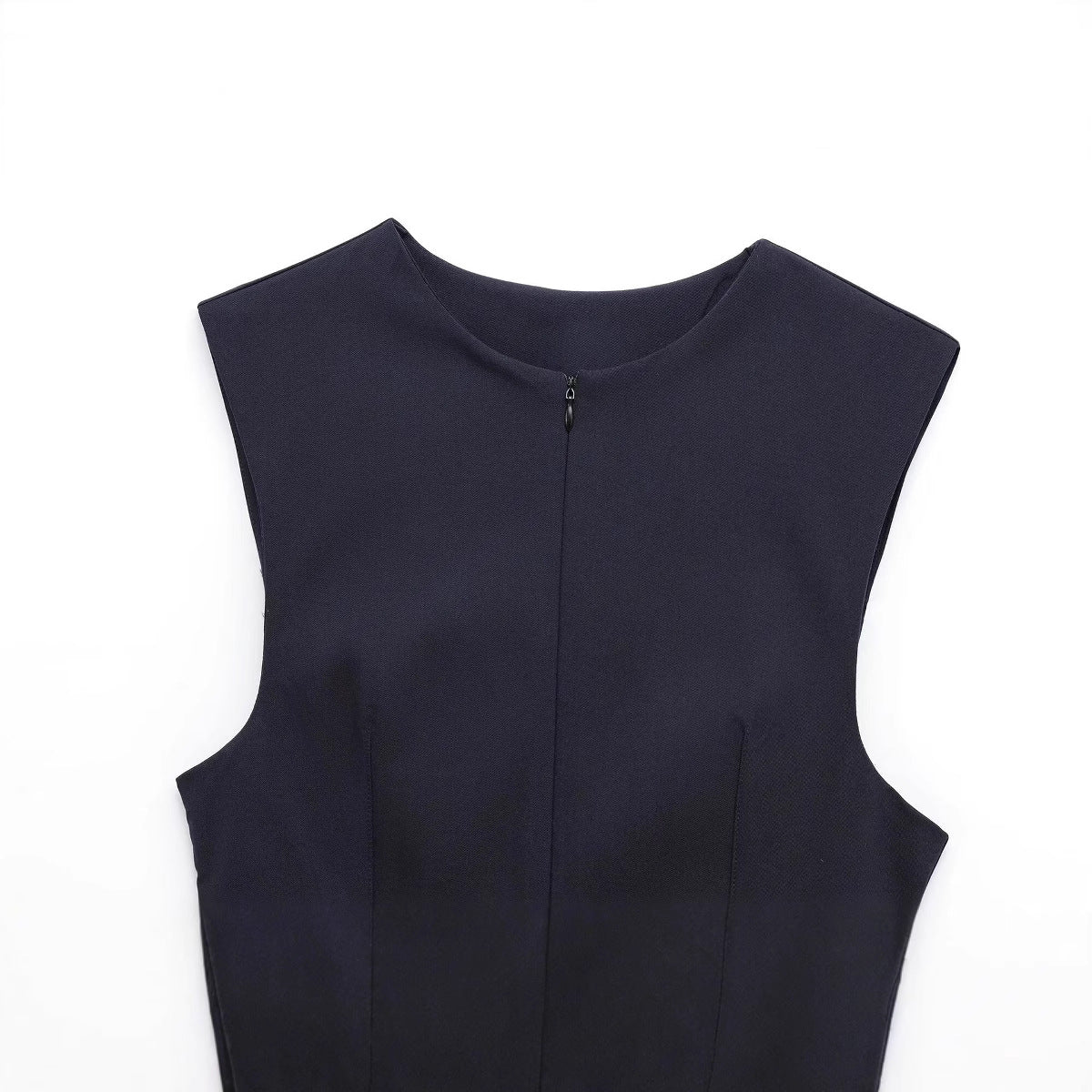 Dam Ärmlös Skjorta Plisserad Polyester-3