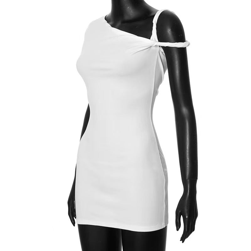 Dam Miniklänning Slim Fit Mjuk Tyg-4