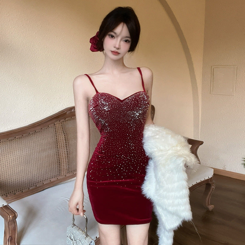 Variant image for Dam Klänning Bodycon Djup Utskärning Högkvalitativt Tyg-5