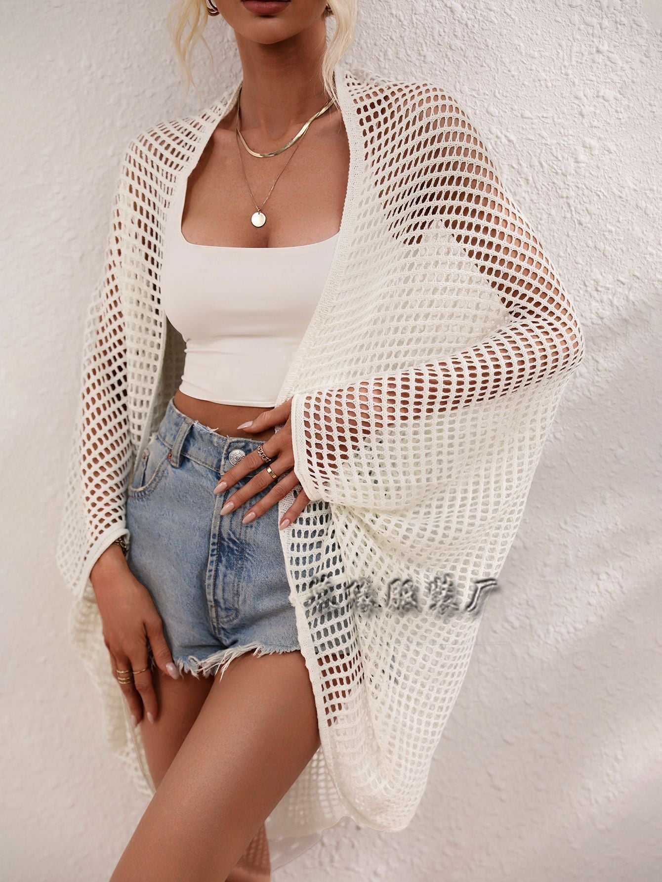 Variant image for Stickad Dam Tröja Urban Stil i Högkvalitativt Material-1