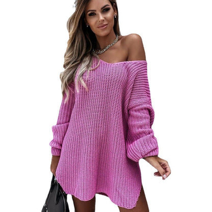 Dam Tröja V-ringning Puffärmar Ekologisk Bomull 13