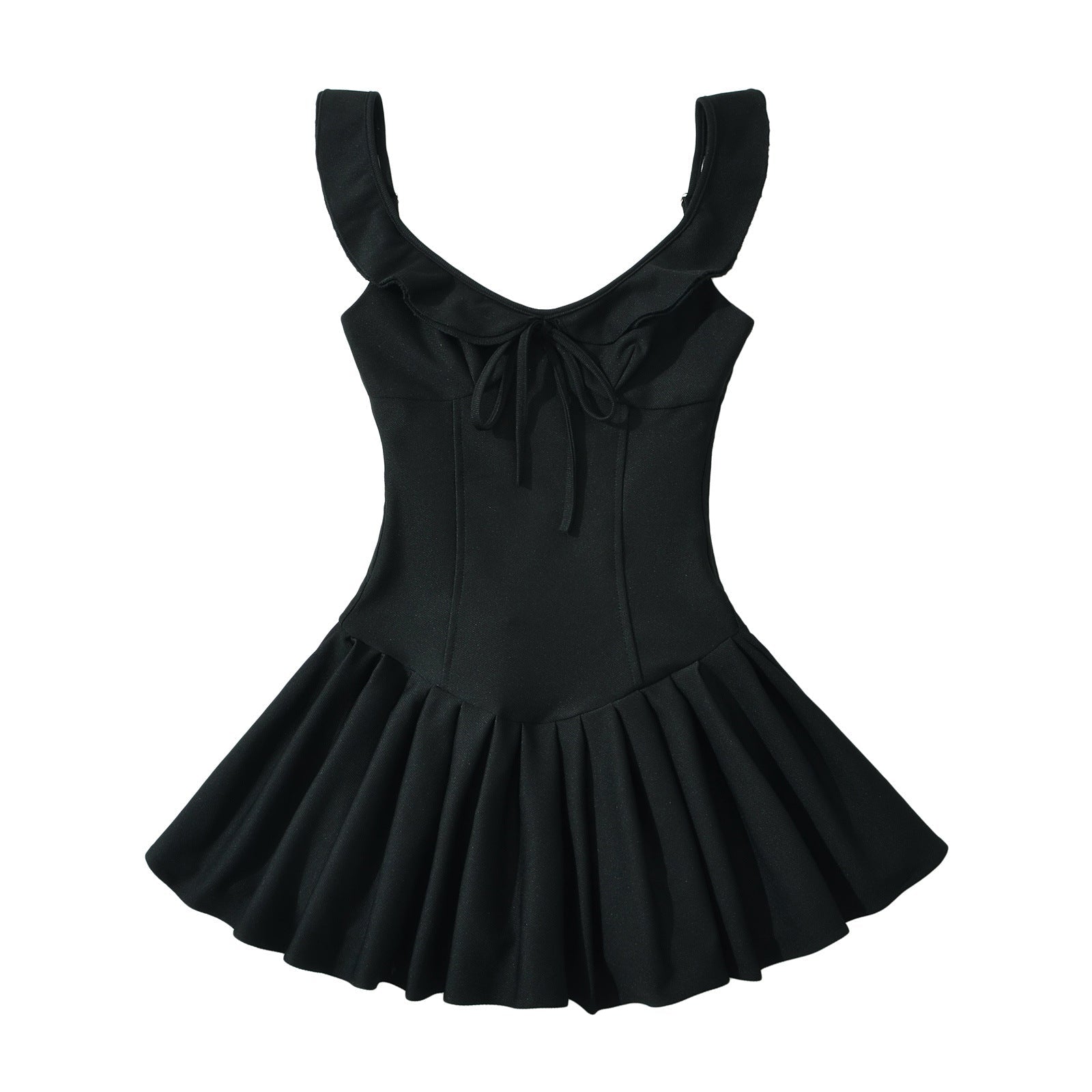 Fina Dam Klänningar Rufsad Design Svängande Kjol Hållbar Vävd Material 4