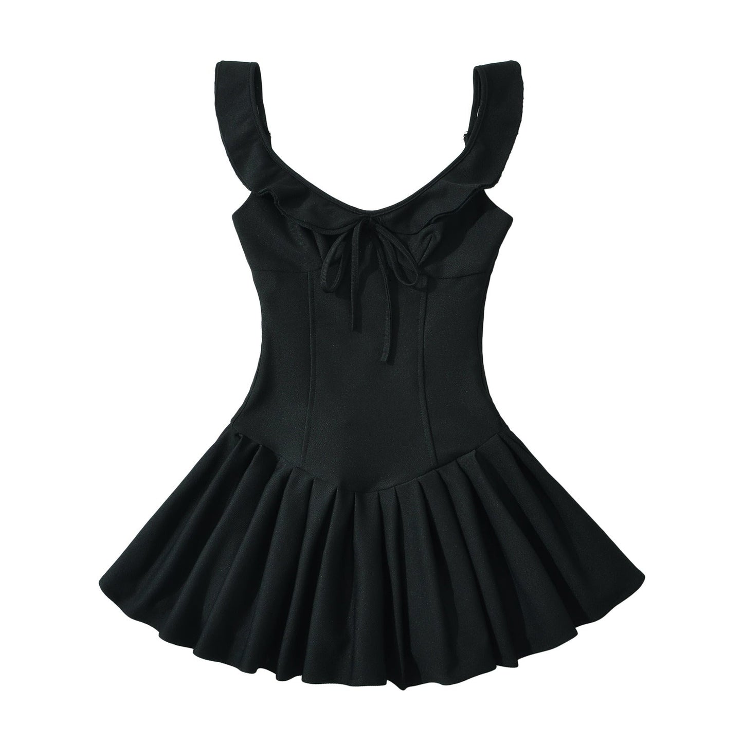 Fina Dam Klänningar Rufsad Design Svängande Kjol Hållbar Vävd Material 6