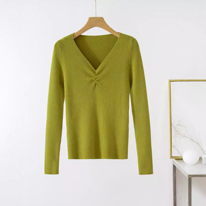 Dam Vintertröja Smal Passform Stickad Viskos-2