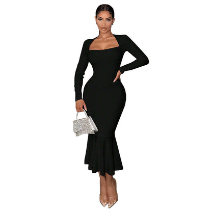 Dam Cocktailklänning Asymmetrisk Hem Mjuk Tyg för Bröllop och Fester 6