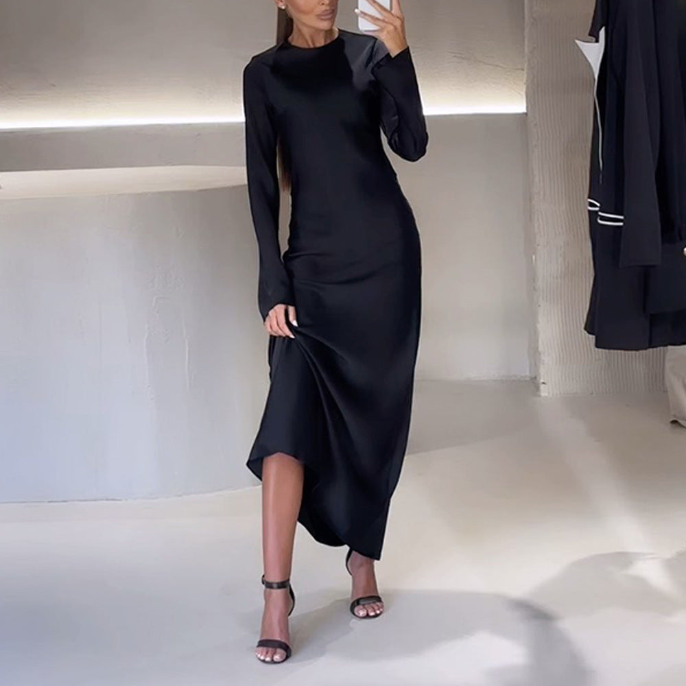 Variant image for Dam Maxiklänning Långärmad Utställd Högkvalitativt Tyg-13