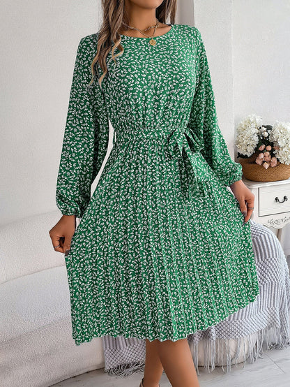 Variant image for Dam Fällkjol Blommig Långärmad Högkvalitativt Tyg-1