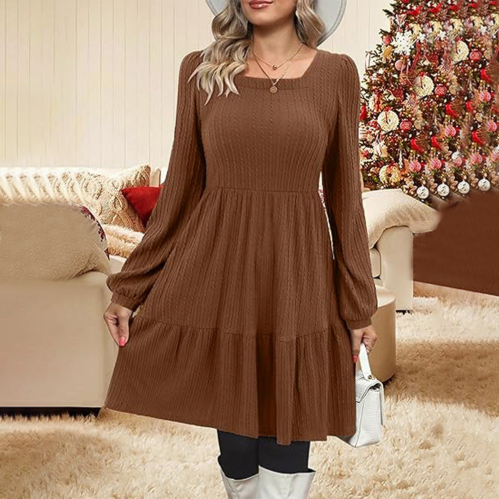 Dam Midikjol A-Linjeformad Polyester Enfärgad Brun-3