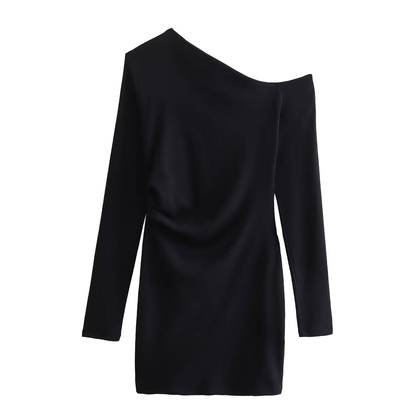 Variant image for Kvinna Asymmetrisk Klänning Långärmad Stickad-4