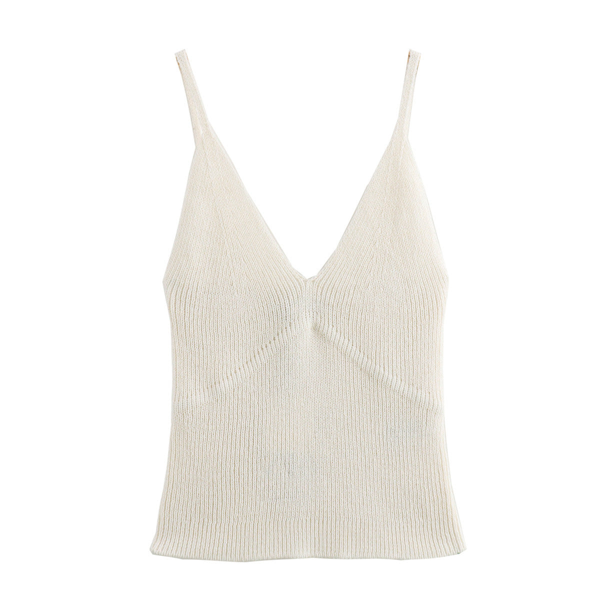 Dam Camisole V-ringning Figurnära Bomull-1